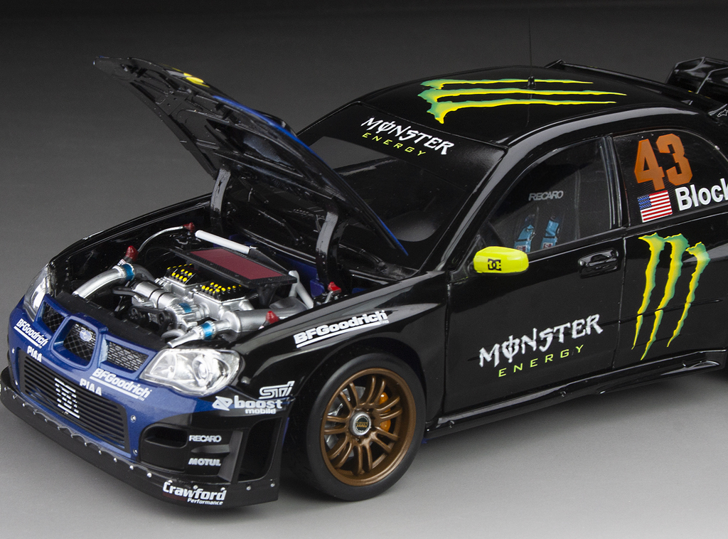 サンスター SUN STAR 1/18 スバル インプレッサ WRC #43 ケンブロック ジムカーナ Subaru Impreza Ken Block 限定1999台 ミニカー_画像4