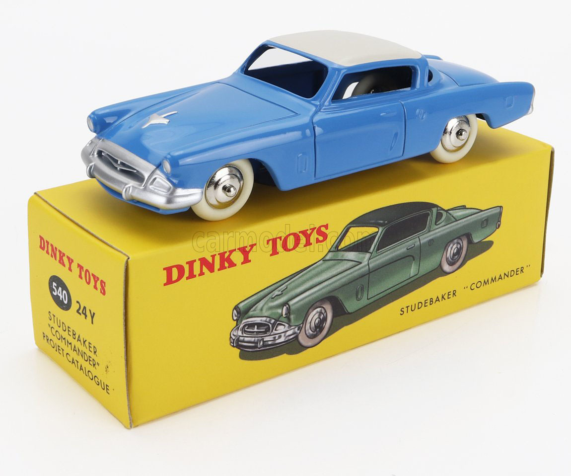 DINKY TOYS 1/43 Dinky schu-do beige car commander 1953 blue STUDEBAKER COMMANDER reprint minicar 