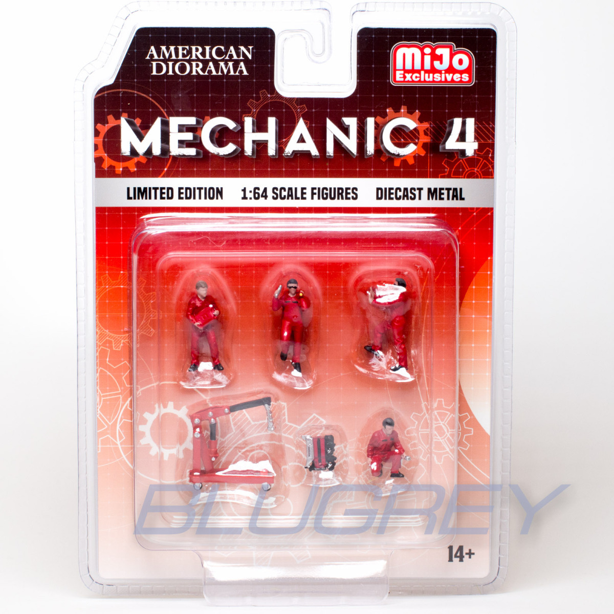 アメリカン ジオラマ 1/64 フィギア メカニック 4 セット American Diorama Figure Mechanic 4 Set Mijo限定の画像1