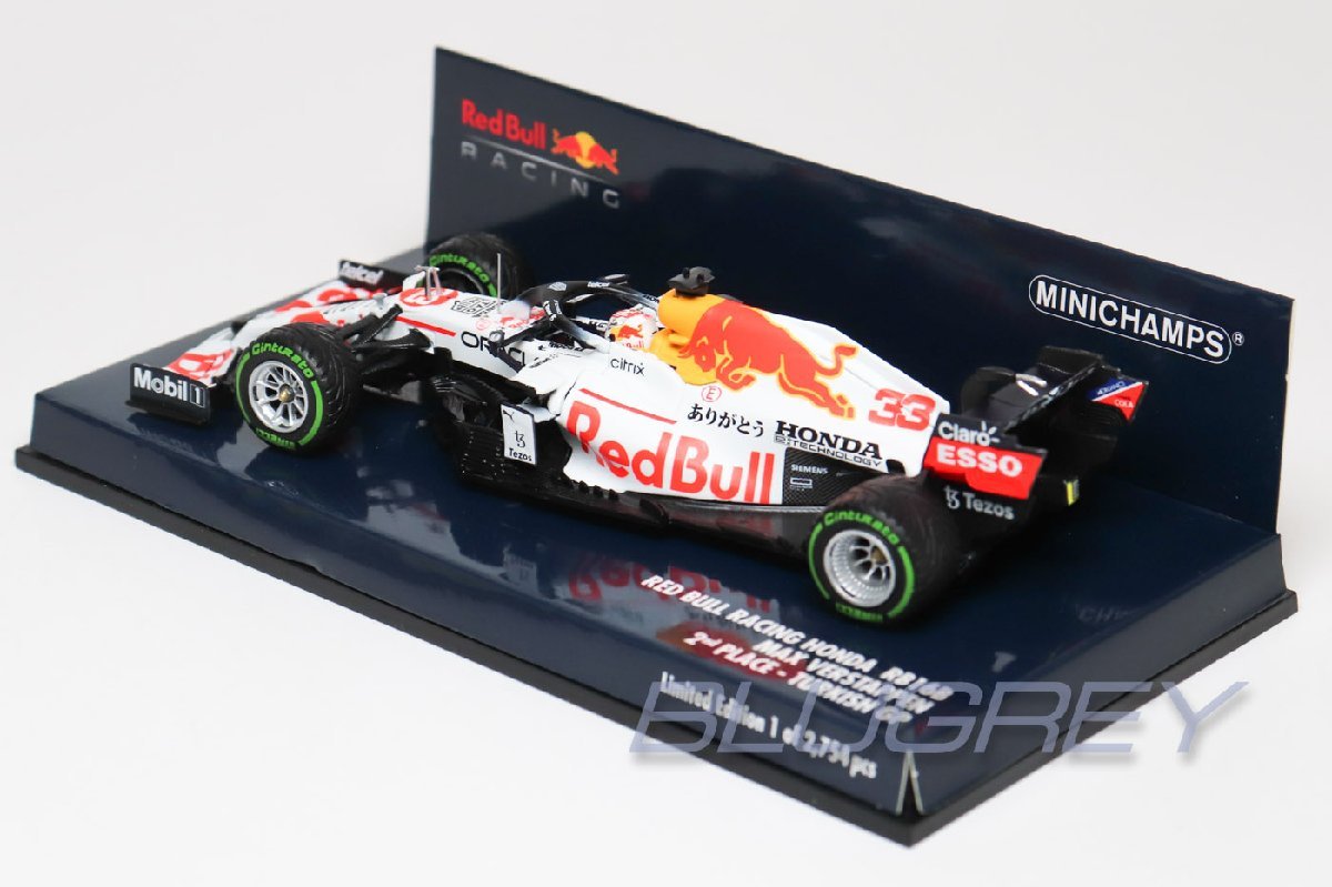 【在庫処分】ミニチャンプス 1/43 レッドブル F1 RB16B #33 フェルスタッペン トルコGP 2021 ありがとう MINICHAMPS RED BULL ミニカー_画像2