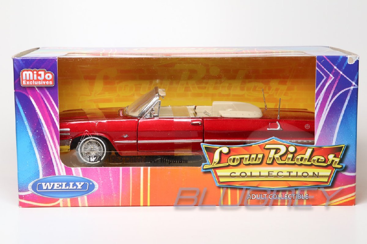 WELLY 1/24 ローライダー シボレー インパラ SS コンバーチブル 1963 レッド Mijo限定 Low Rider Chevy Impala ミニカー_画像7