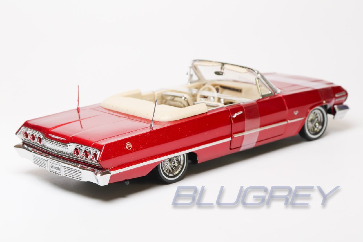 WELLY 1/24 ローライダー シボレー インパラ SS コンバーチブル 1963 レッド Mijo限定 Low Rider Chevy Impala ミニカー_画像3