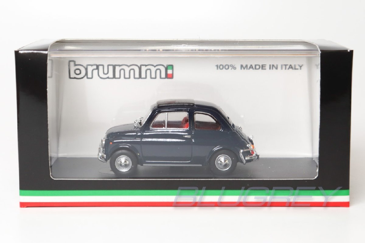 ブルム 1/43 フィアット 500L チンクエチェント 1968 ダークブルー BRUMM FIAT 500L CHIUSA BLU SCURO_画像4