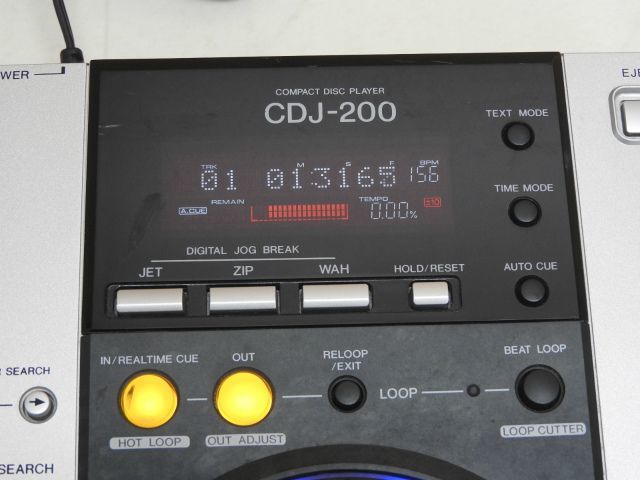 現状渡し パイオニア CDJ-200 CDプレーヤー 2007年製 本体/電源コード_画像6