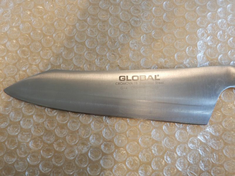 1円〜 中古品 GLOBAL CROMOVA 18 Stainless Steel G-4 包丁 YOSHIKIN 日本製 グローバル 現状渡し_画像2