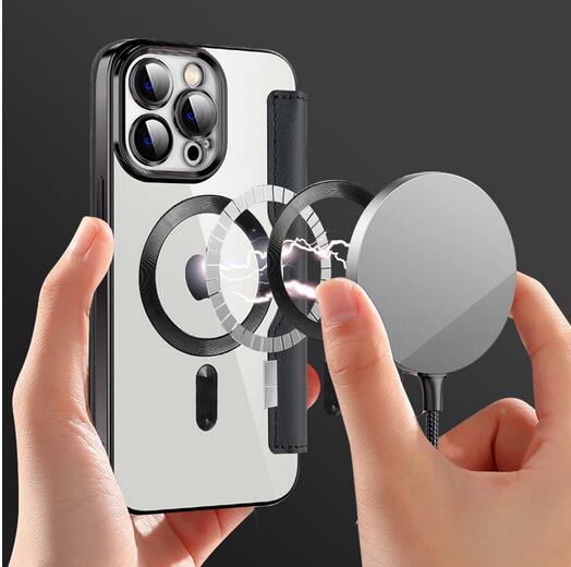 iPhone 15Promax パープル 手帳型 レザー素材 カード収納 レンズ保護 MagSafe対応 ワイヤレス充電 iPhone 15 Pro max ケース カバー 4色_画像9