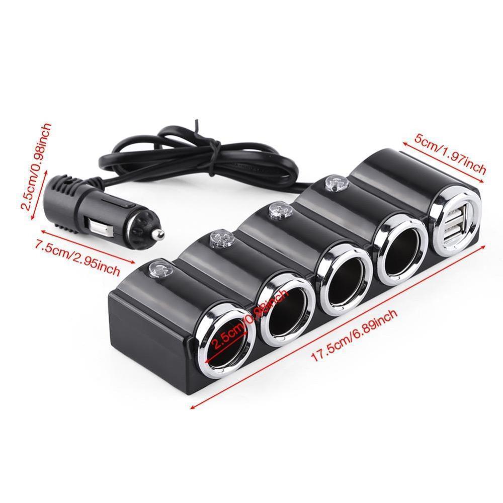 シガーソケット USB 4 ポートカーチャージャー 分配器 充電 車 安全 電源 車内 アクセサリー 最新 高速充電 高品質 便利 増設 LED 0_画像7