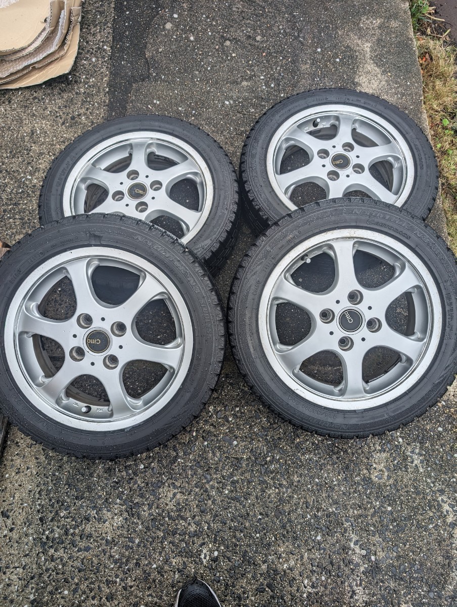 165/55R14 スタッドレスタイヤ　アルミホイール　4本セット　軽自動車　4穴　PCD100 インセット45 5J_画像1