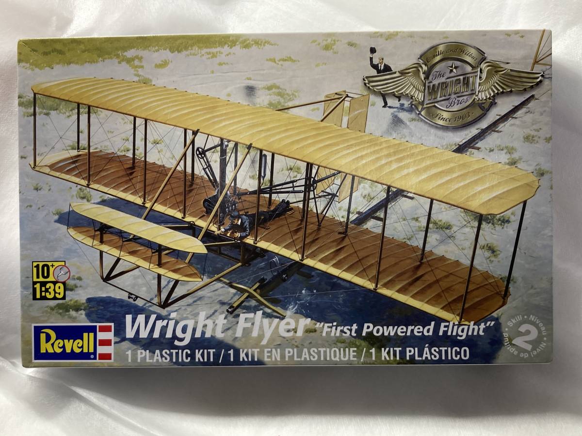 ★当時物・未組立！Revell MONOGRAM・1/39 Wright Flyer・レベル・ライト兄弟 ライトフライヤー・複葉機・2体 Figure付き_画像1