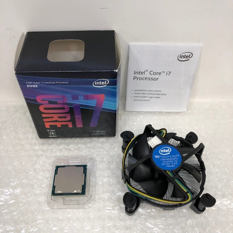 CPU Intel インテル Core i7-8700 3.20GHz CPUクーラー 231129SK230468_画像1