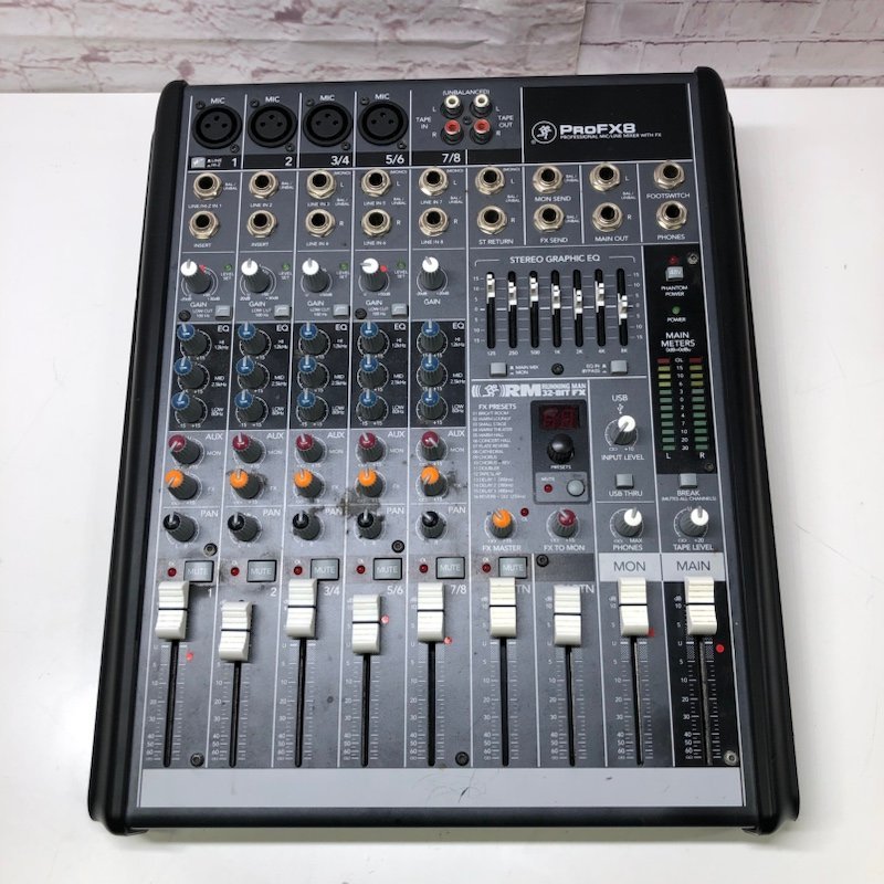 現状品 通電OK MACKIE ProFX8 ライブ　ストリーミングミキサー ８ch 本体のみ 231204SK100508_画像1