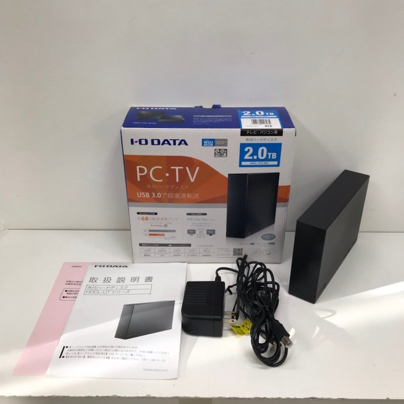 I-O Data 外付けハードディスク 2.0TB HDCL-UT2.0KC USB3.0対応 アイ・オー・データ 231218SK130176_画像1