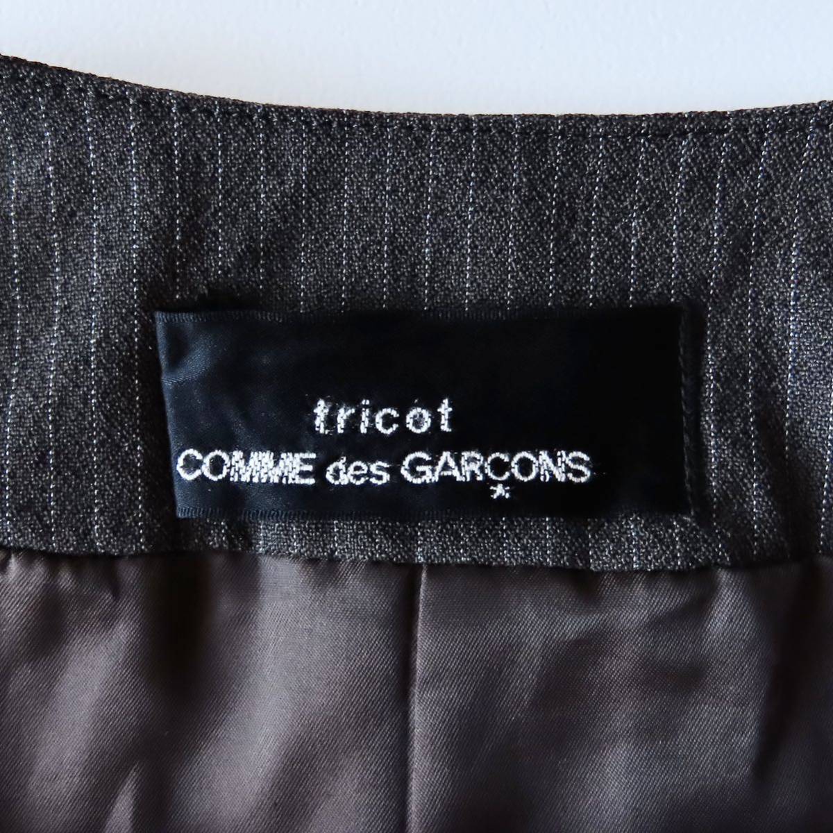 希少 ビンテージ 97AW tricot COMME des GARCONS トリココムデギャルソン 染色加工ノーカラージャケット ワンサイズ アーカイブ 縮絨_画像7