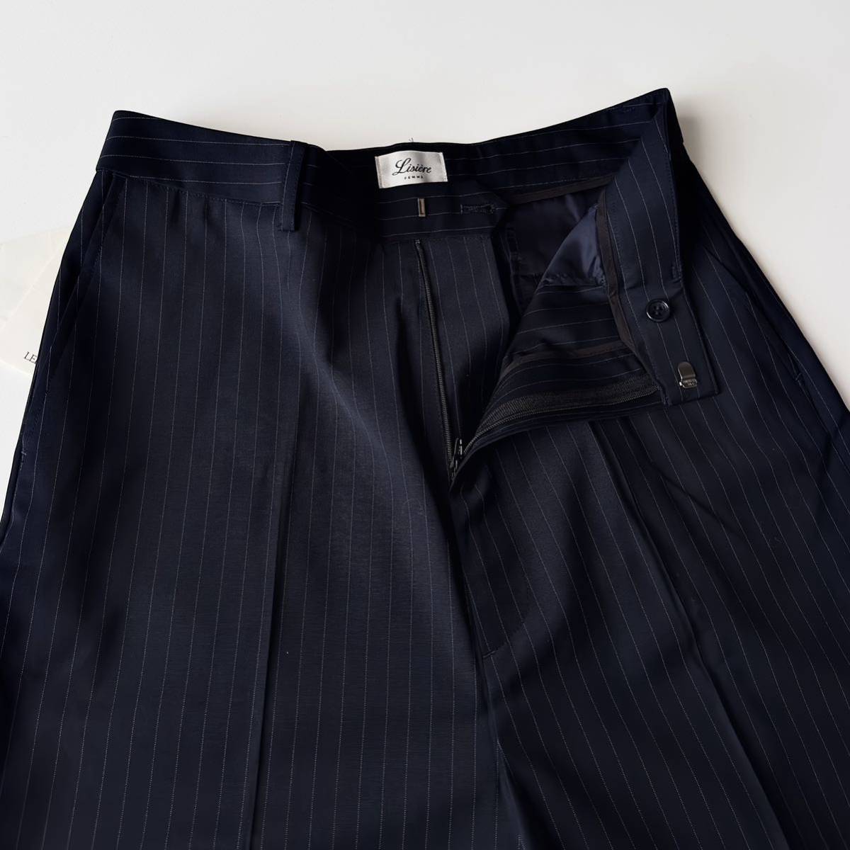 タグ付き L'Appartement Deuxieme Classe Lisiere Deep Rise Pants アパルトモンドゥーズィエムクラス 36 コン ワイドパンツ スラックス_画像4