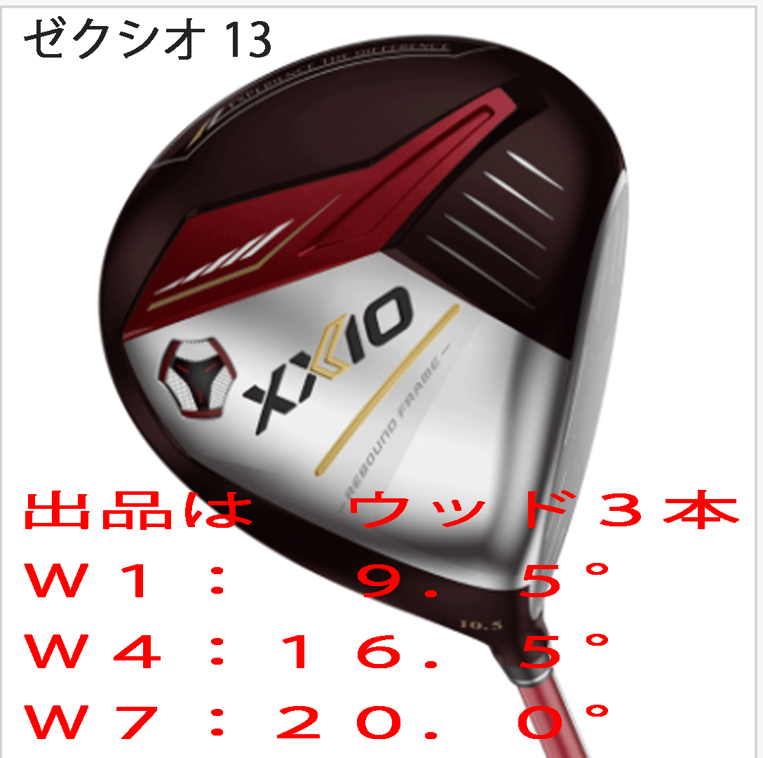 新品□ダンロップ□2023.12□ゼクシオ13□ウッド3本□W1:9.5/W4: