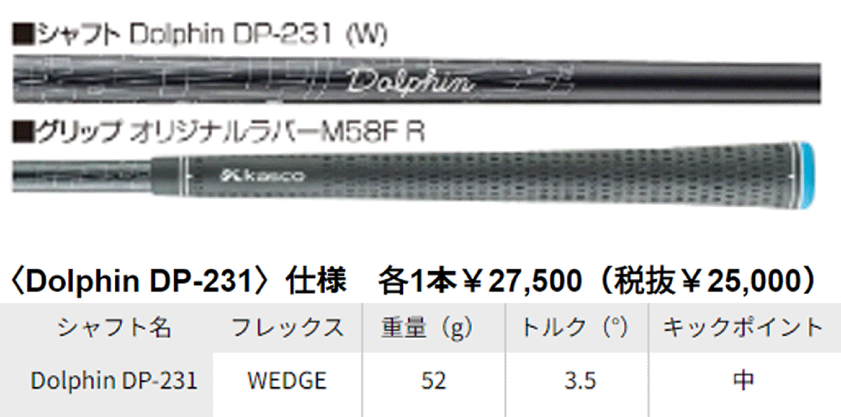 新品■左■キャスコ■2023.3■ドルフィン ウェッジ■DW-123■ストレートネック■ウエッジ１本■56.0■DOLPHIN DP-231 カーボン■WEDGE■_画像6