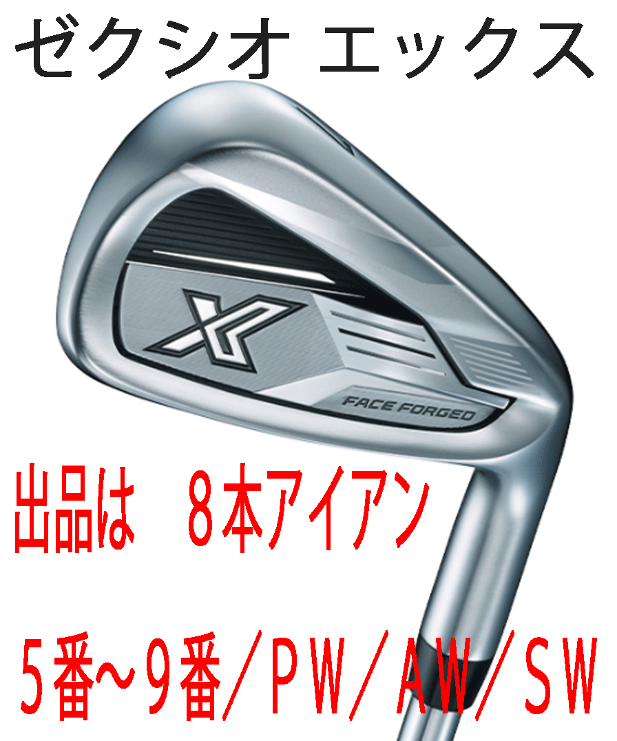 新品■ダンロップ■2023.12■ゼクシオ エックス■８本アイアン■5~9/PW/AW/SW■DMG-95 スチール■S200■薄肉鍛造フェース■正規品