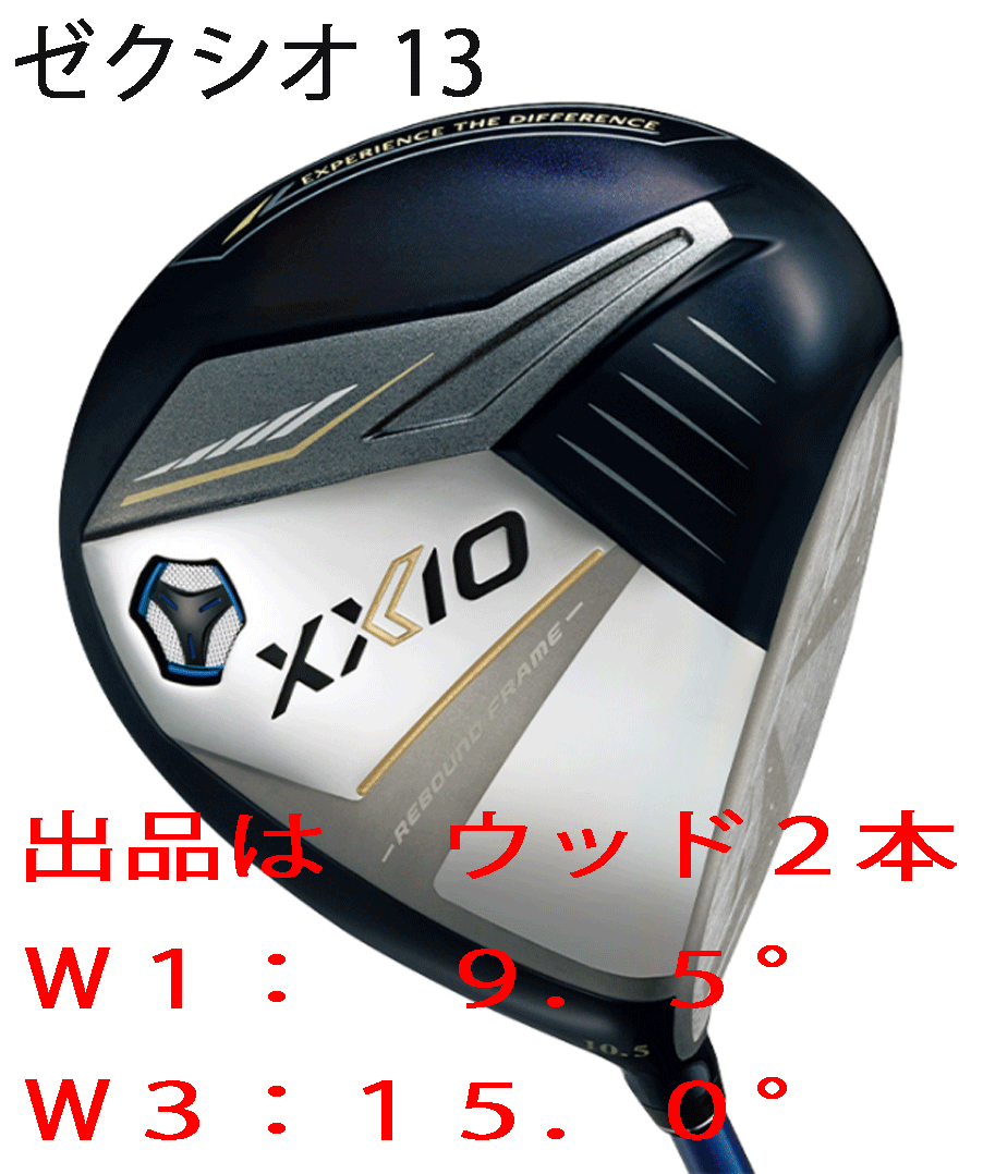 新品■ダンロップ■2023.12■ゼクシオ13■ウッド２本■W1:9.5/W3:15.0■MP1300カーボン■S■ネイビー■正規(guī)品■