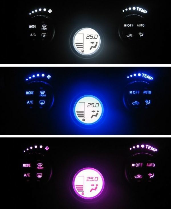 bB　QNC系　エアコンパネル照明LEDセット！　ブルー_画像1