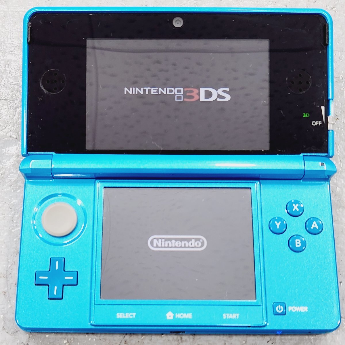 △【2】初期化済み Nintendo 3DS ライトブルー 任天堂 ニンテンドー 同梱不可 1円スタート_画像2
