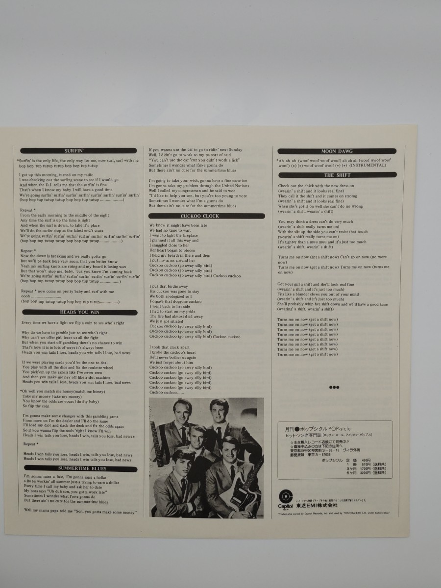 新品同様　ビーチ・ボーイズ　THE BEACH BOYS　サーフィン・サファリ LP_画像4