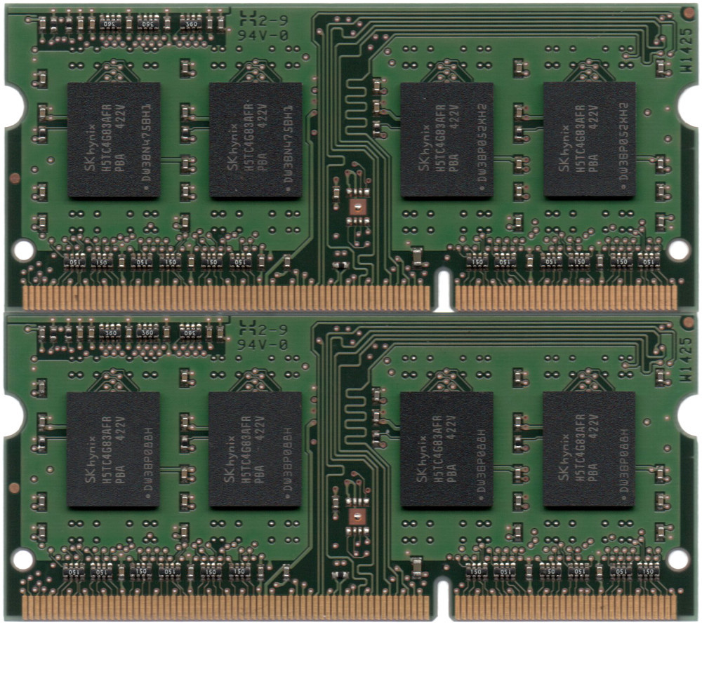 SanMax Technologies DDR3-1600 (PC3-12800S) 4GBx2枚 合計8GB ノートPC用 SMD3-S4G28HA-16K 両面実装(1Rx8) 動作確認済【中古】H890_Memtestでの検査の結果エラーなし！
