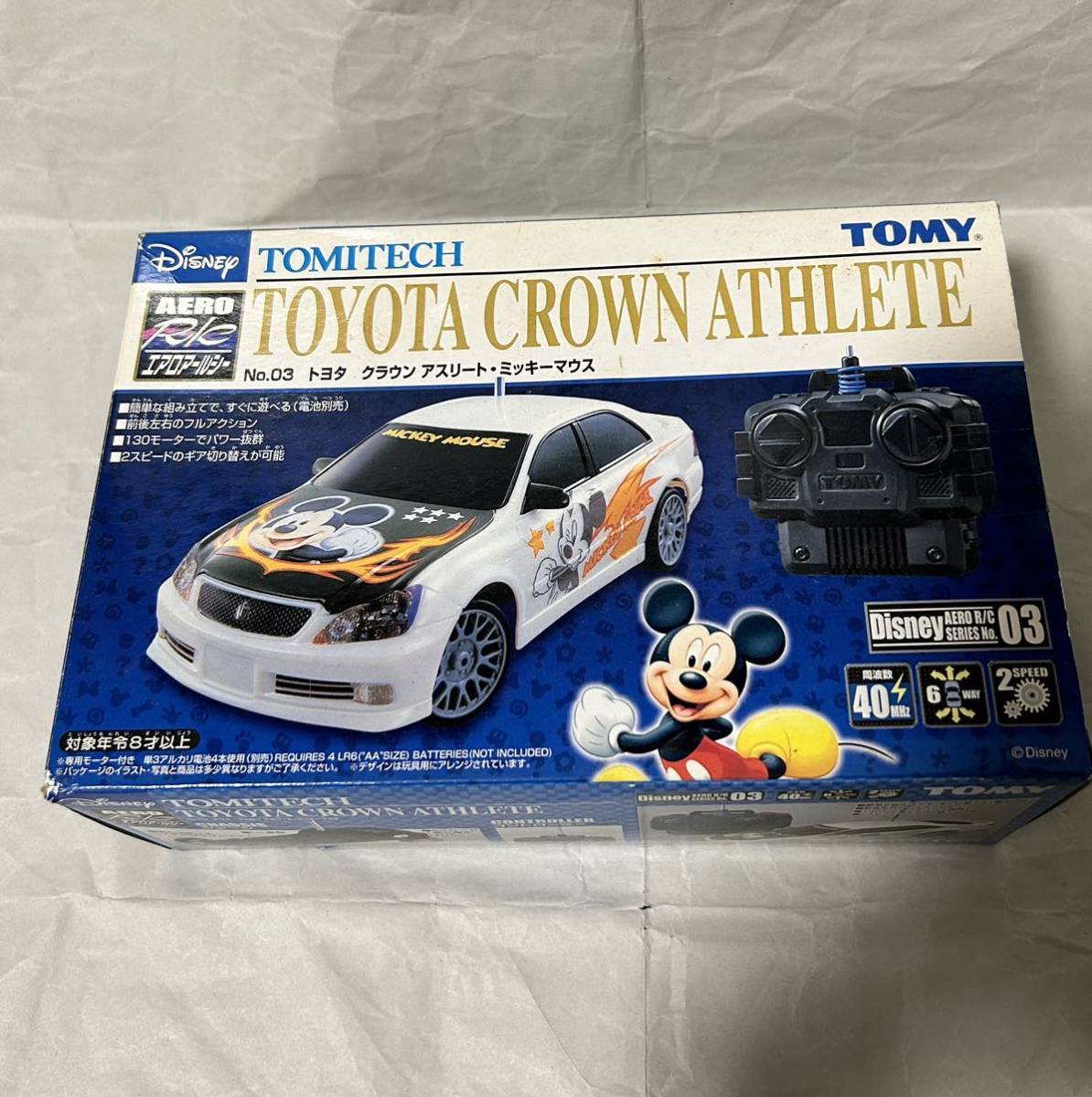 未使用 クラウン ミッキーマウス仕様 ラジコン ゼロクラウン エアロアールシー エアロRC トミー tomy tomitech プラモデル ゼロクラ 中古品_画像1