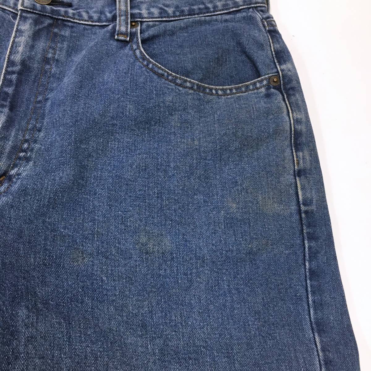 F10-188[2 point ]BOBSON Denim pants size 35 88cm men's cotton 100% / blue Bobson CHESSKING ROADACE