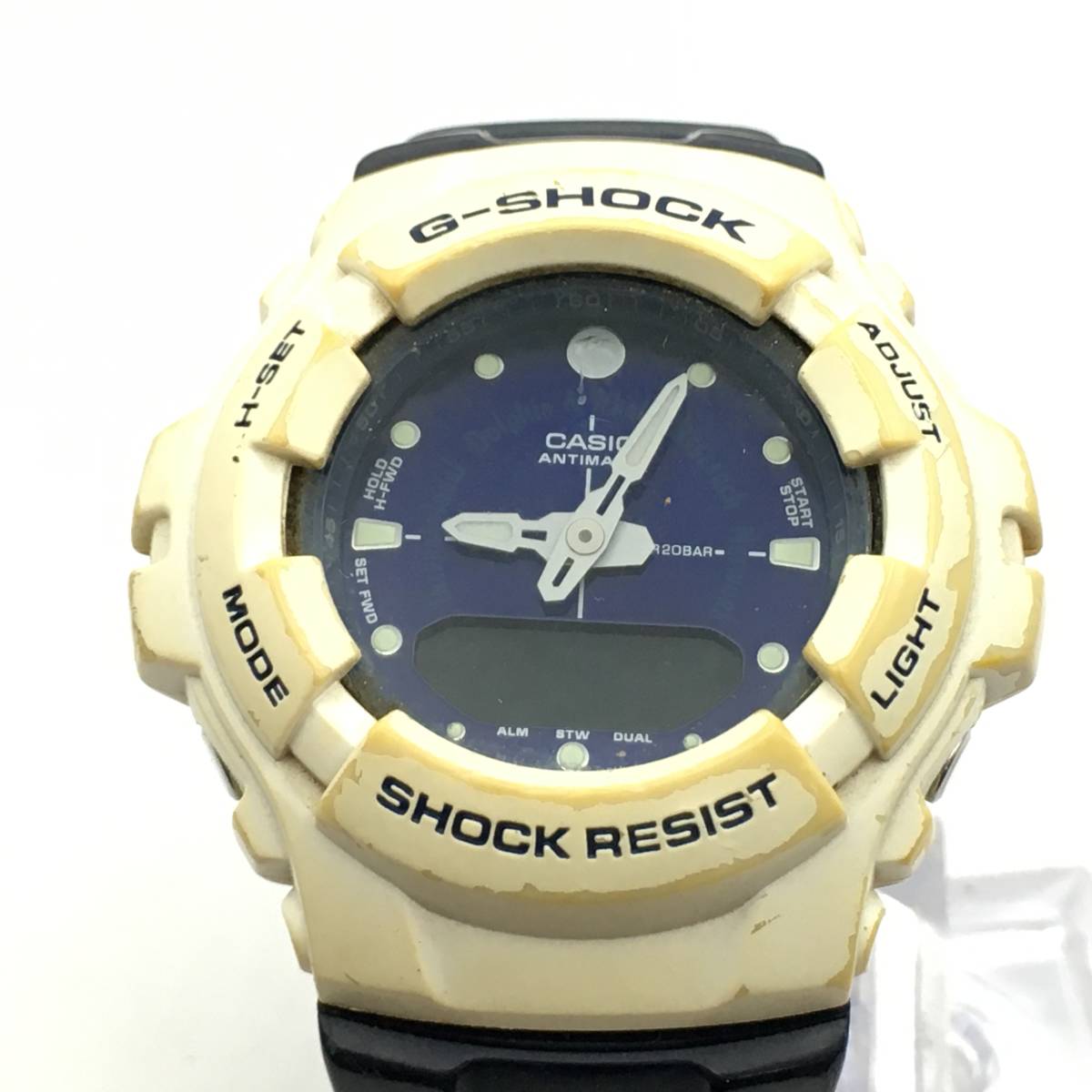 ◯E9-347 CASIO/カシオ G-SHOCK デジアナ文字盤 メンズ クォーツ 腕時計 G-100K イルカ クジラ _画像3