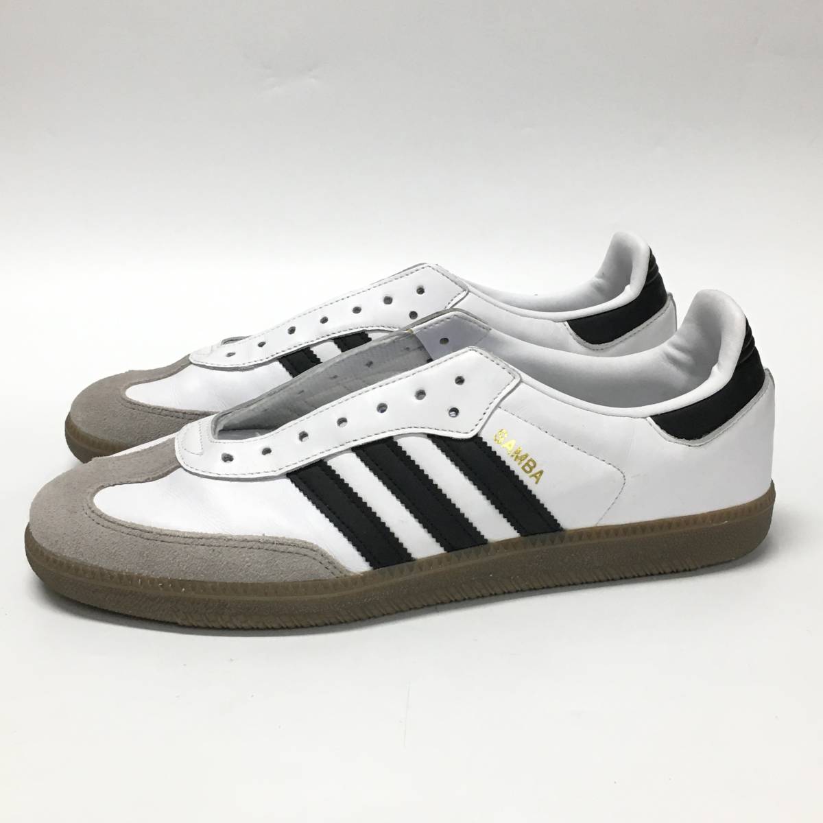 H11-248 adidas SAMBA メンズ スニーカー 29cm 靴 サンバ OG ホワイト/ブラック B75806 アディダス オリジナルス_画像2