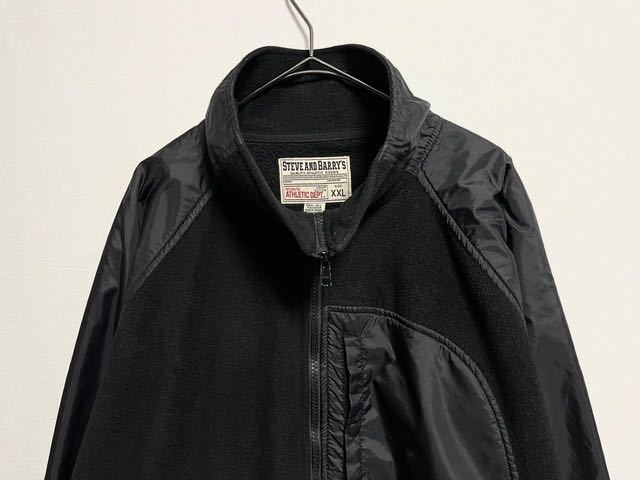 1990's STEVE AND BARRY'S Black full zip fleece jacket フリース ジャケット _画像5