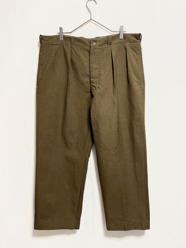 1970's French army wool fabric wide trousers m47 m51 フランス軍 フランスビンテージ ミリタリー