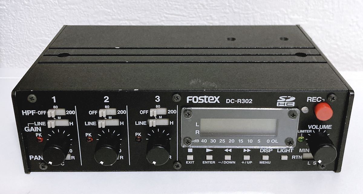 【希少】FOSTEX ポータブルレコーダー DC-R302 オーディオミキサー ステレオレコーダー【美品】の画像3