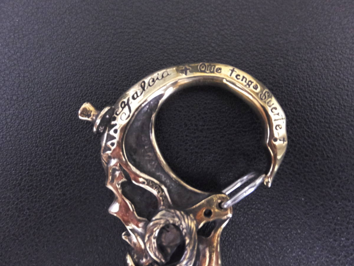 galcia MUSTACHE SKULL KEYHOLDER (BRASS):ガルシア マスタッシュ スカルキフック(ブラス)/キーチェーン,BIKERS,argentgleam,RUDE,magical - キーチェーン galcia MUSTACHE SKULL KEYHOLDER (BRASS):ガルシア マスタッシュ スカルキフック(ブラス)/キーチェーン,BIKERS,argentgleam,RUDE,magical - キーチェーン