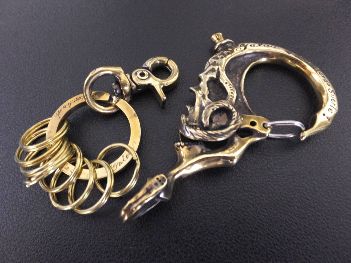 galcia MUSTACHE SKULL KEYHOLDER (BRASS):ガルシア マスタッシュ スカルキフック(ブラス)/キーチェーン,BIKERS,argentgleam,RUDE,magical - キーチェーン galcia MUSTACHE SKULL KEYHOLDER (BRASS):ガルシア マスタッシュ スカルキフック(ブラス)/キーチェーン,BIKERS,argentgleam,RUDE,magical - キーチェーン