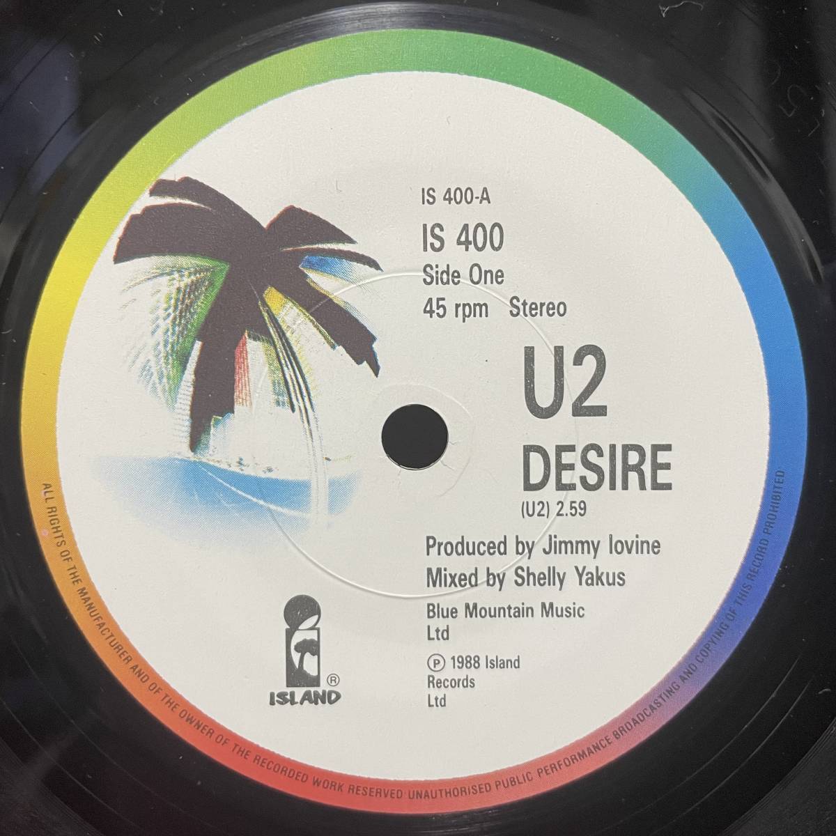 ◆UKorg7”s!◆U2◆DESIRE◆ゲートフォルドスリーブ◆_画像7