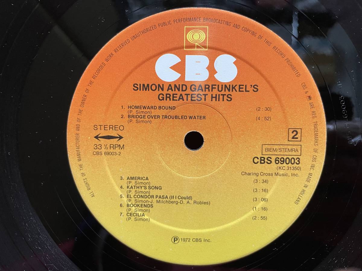 ◆オランダプレス盤!◆SIMON & GARFUNKEL◆GREATEST HITS◆_画像8