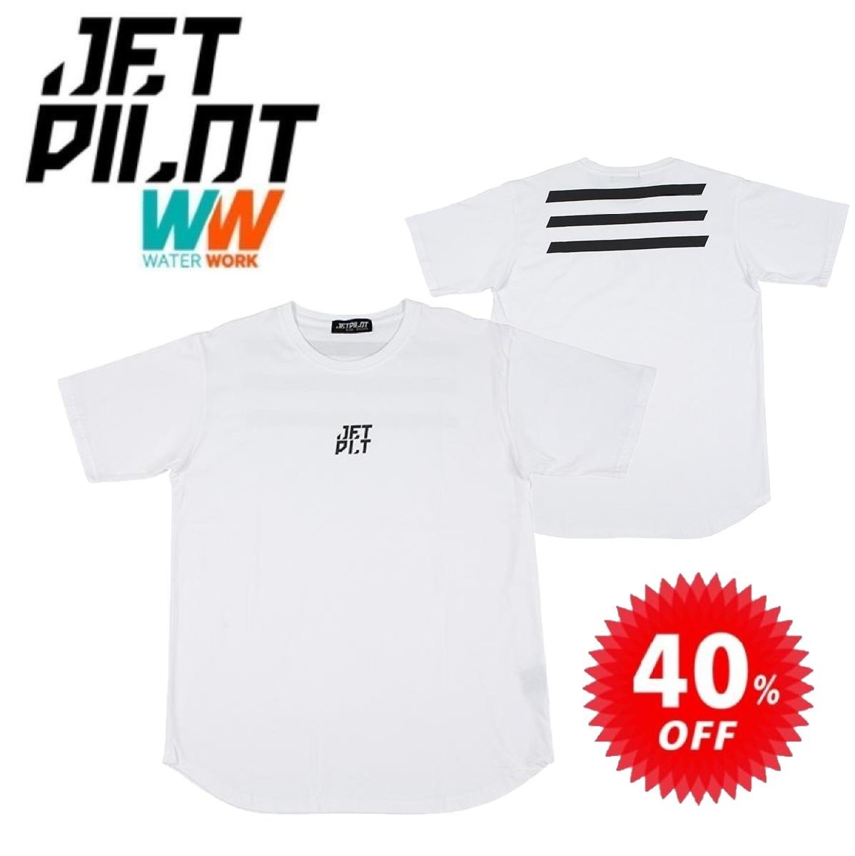 ジェットパイロット JETPILOT Tシャツ メンズ セール 40%オフ 送料無料 テイルエンド Tシャツ ホワイト M S20666_画像1