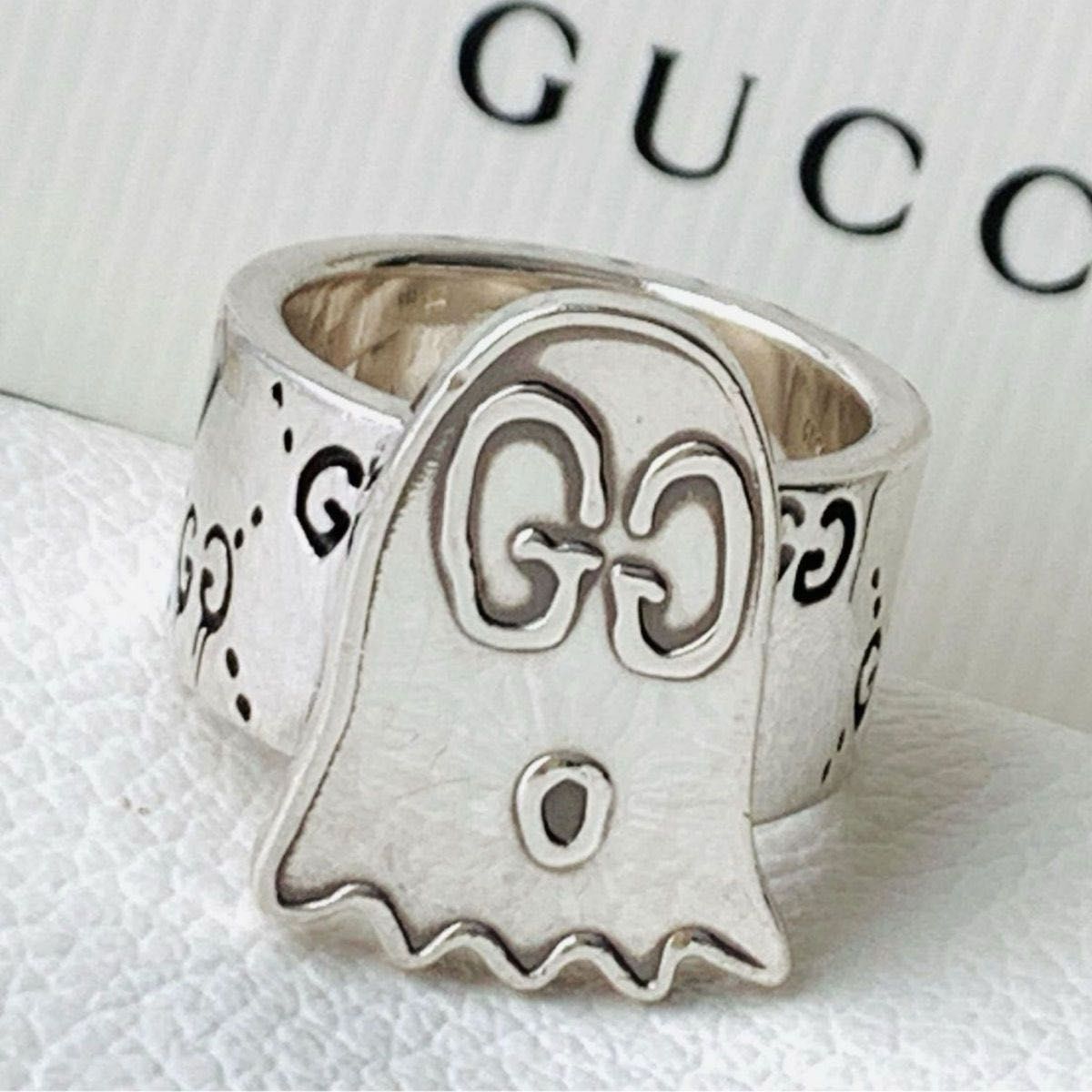 GUCCI グッチ ゴースト おばけ リング 指輪 18 17号相当 大きめ GUCCI グッチ ゴースト おばけ リング 指輪 18 17号相当 大きめ