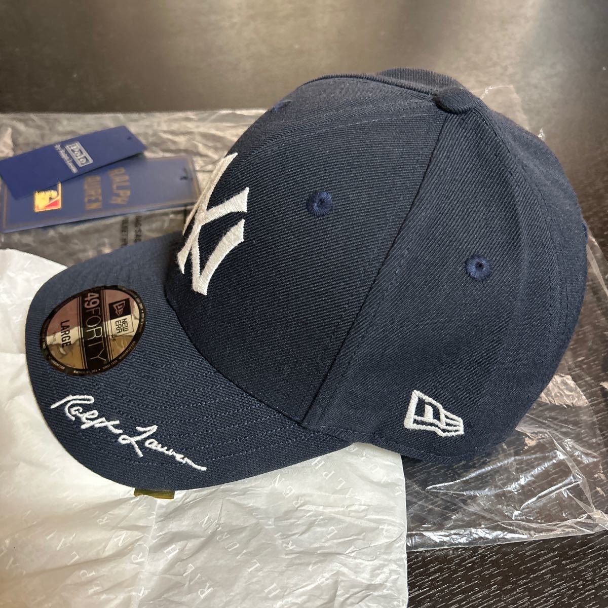 Ralph Lauren ラルフローレン × New Era ニューエラ ヤンキースMLB コレクション キャップ　限定　ネイビー_画像4