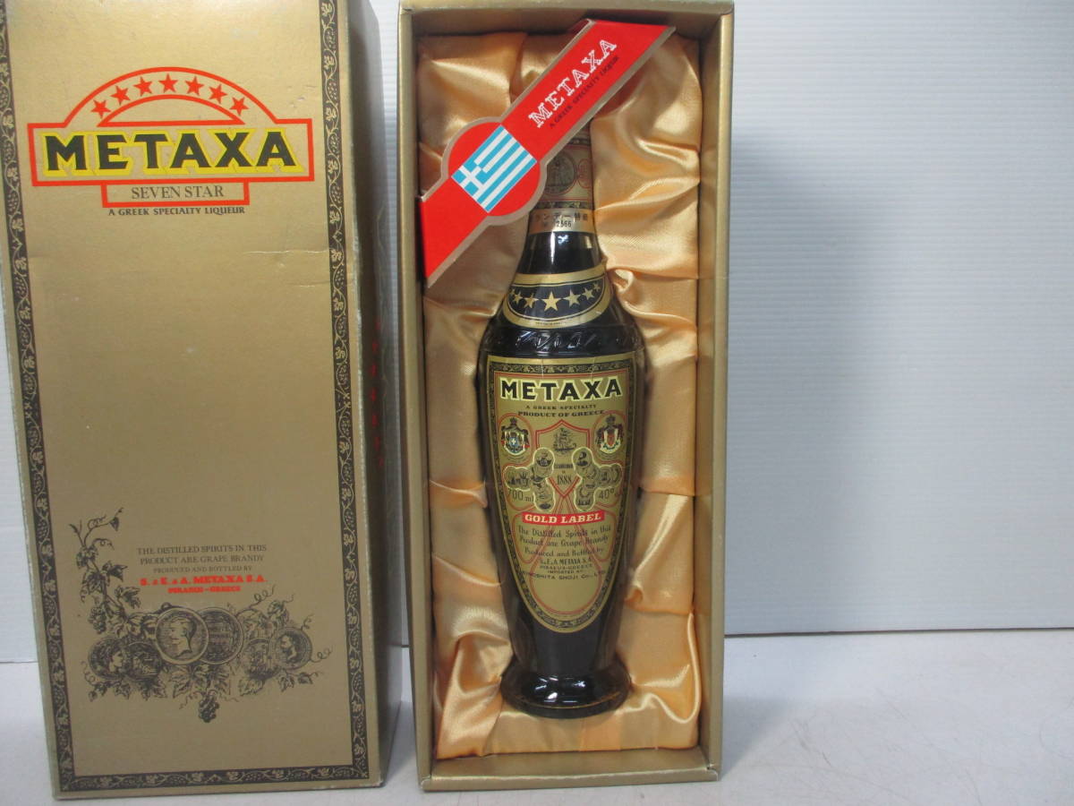 古酒 METAXA SEVENSTAR メタクサ セブンスター ゴールドラベル ブランデー特級 700ml 40% 未開栓 n84_画像2