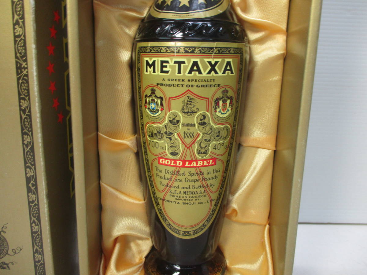 古酒 METAXA SEVENSTAR メタクサ セブンスター ゴールドラベル ブランデー特級 700ml 40% 未開栓 n84_画像4