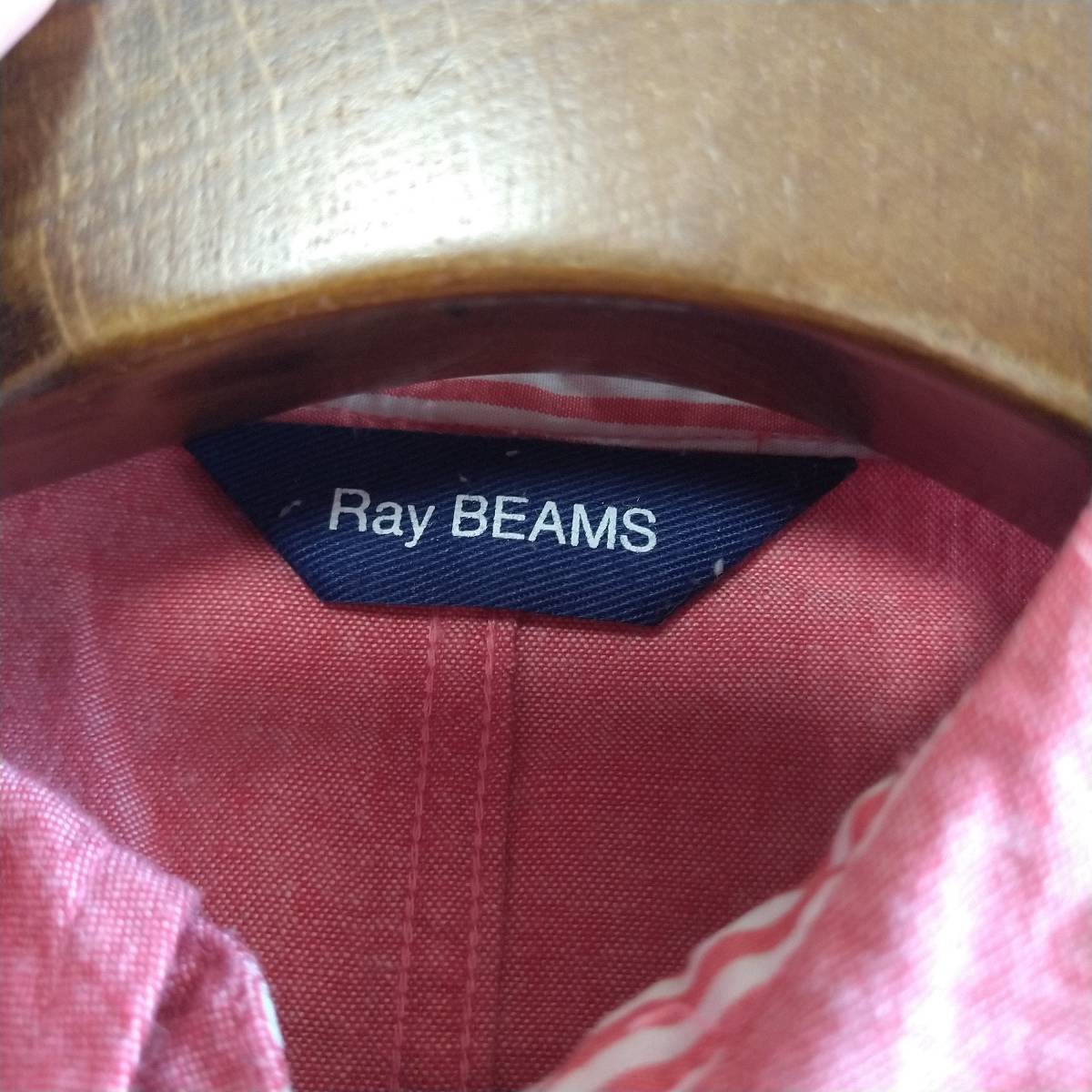 Ray BEAMS レイ ビームス トップス シャツ 無地 ボタン 長袖 レディース サイズ 赤 Au63_画像6