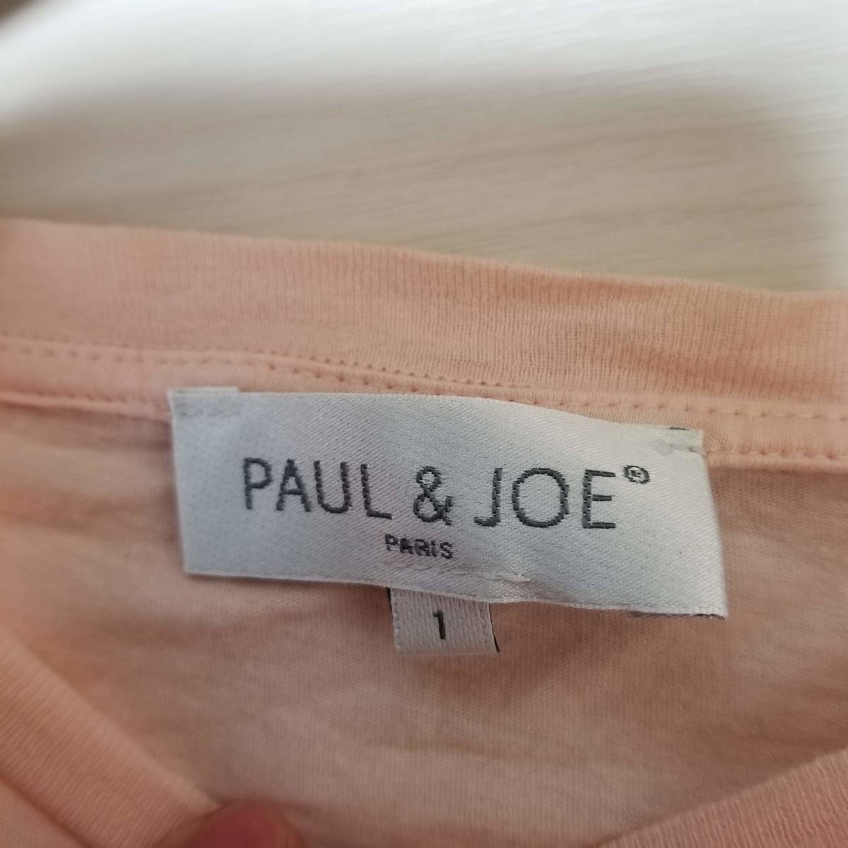 PAUL & JOE ポール＆ジョー Tシャツ ピンク フラワー 半袖 トップス カットソー 花柄 目を惹くデザイン コットン100% 綿 F10_画像3