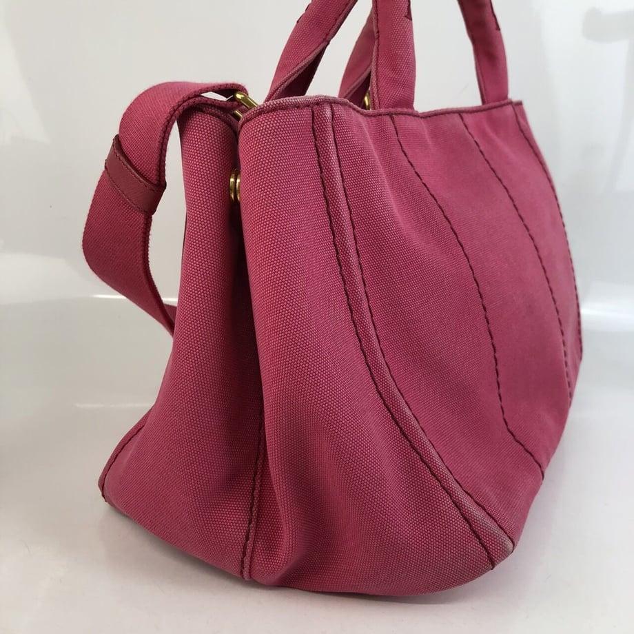 PRADA プラダ カナパ 2way ハンドバッグ ショルダーバッグ ピンク