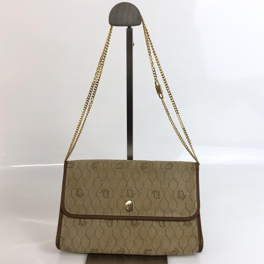 Christian Dior ディオール ハニカム柄 チェーン ショルダーバッグ バッグ 鞄 かばん レディース