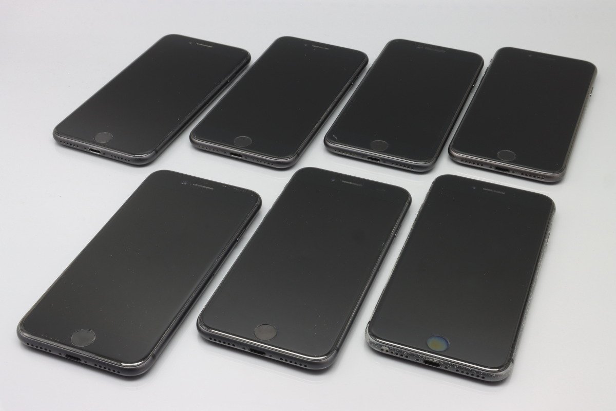 Apple iPhone8 64GB Space Gray 計7台セット A1906 MQ782J/A □au 