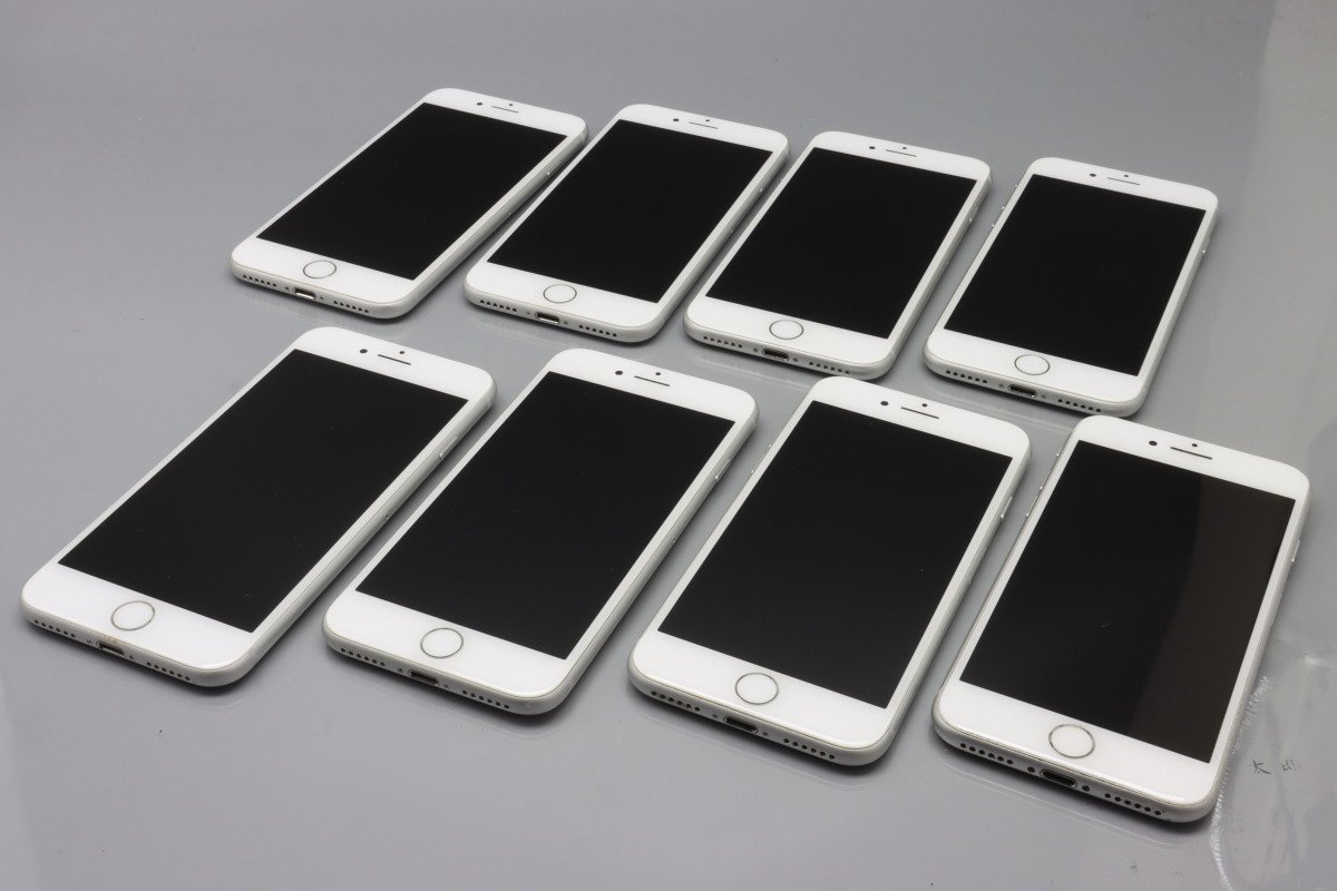 Apple iPhone8 64GB Silver 計8台セット A1906 MQ792J/A ■au★Joshin(ジャンク)8141【1円開始・送料無料】_画像1