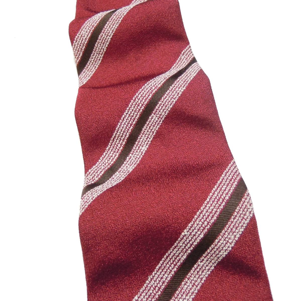  новый товар обычная цена 21,600 иен Stefanobigi / стерео fanobiji шелк полоса галстук -тактный lasbrugo покупка темно-красный × белый × Brown Италия производства 