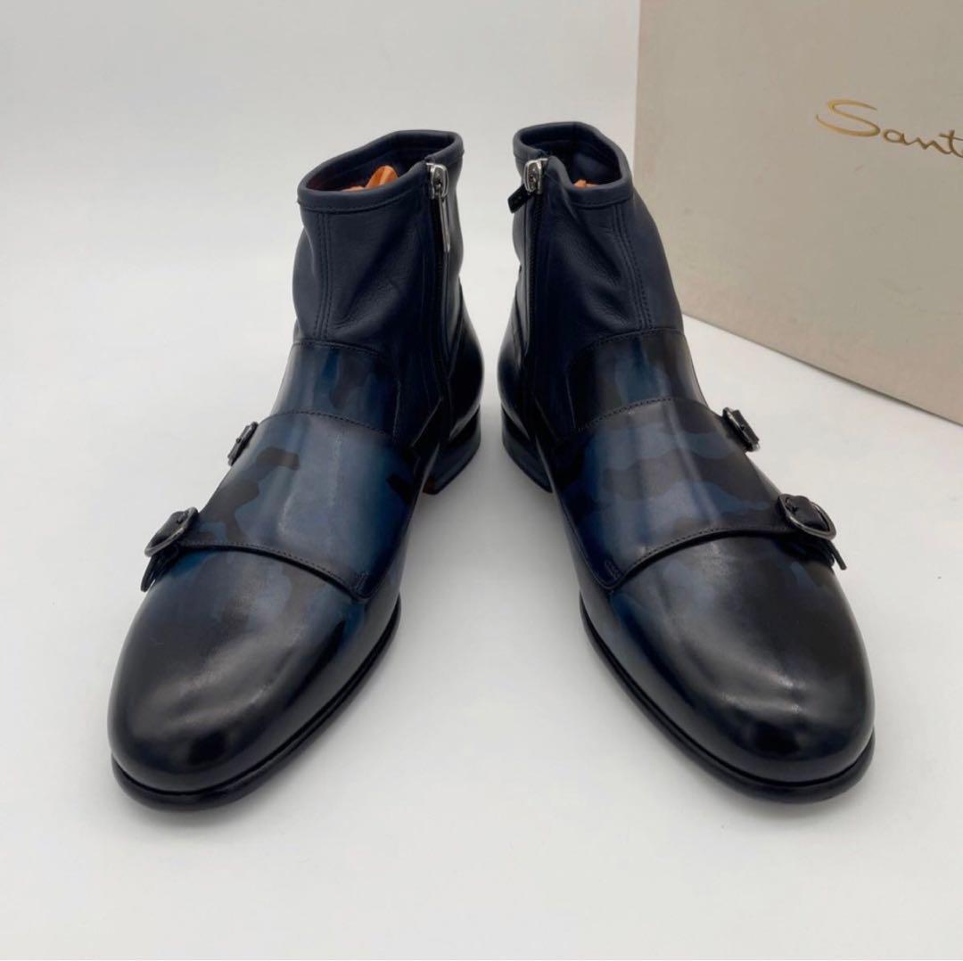 【美品】SANTONI （サントーニ） ブーツ 迷彩カモフラ　25.5cm_画像2